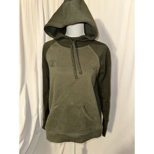 Champion Hoodie Womens Size M High Neck Drawstring Raglan Sleeves‎ Pockets